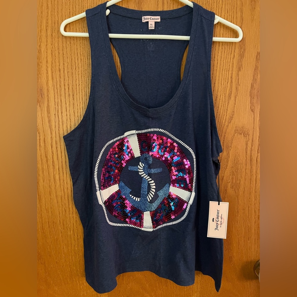 NWT Juicy Couture Sequin Tank Top Sz XL